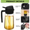 2in1 Olive Oil Dispenser Bottle 500ml Plastic Oil Sprayer for Cooking Oil Spray Tank BBQ Baking Picnic Kitchen Tools for Home