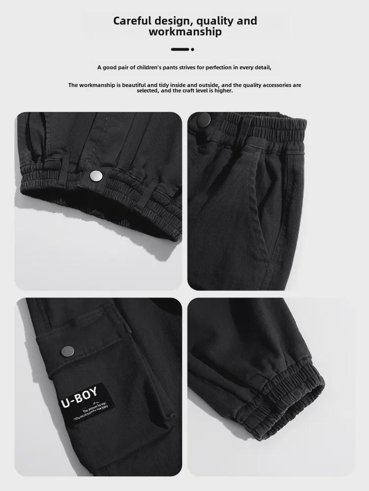 Pantalones Casuales de Algodón Puro para Niño - Colección Nueva de Otoño e Invierno 2023 con Terciopelo - Para Niños y Adolescentes