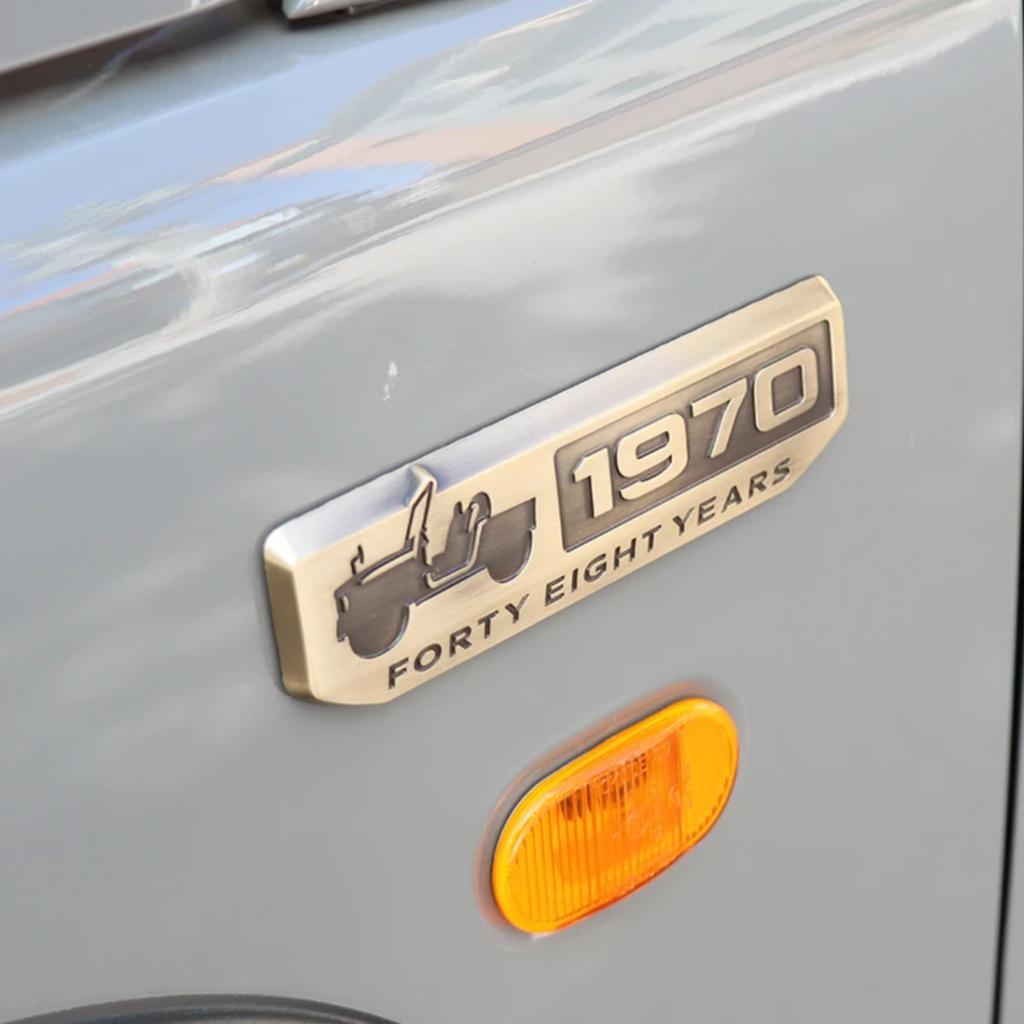 1Pc 3D Metal 1970 Commemorative Mark Car Body/Car Sider Fender/Car Rear Trunk Emblem Badge Sticker for Jimny JB23 JB43 JB64 JB74