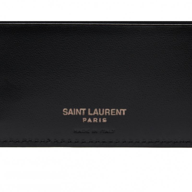 Saint Laurent Tiny Monogram Black Leather Wallet 607727 1jb0u