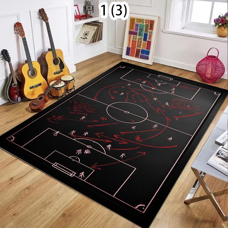 

Sports Basketball Theme Carpet Mat Rug Home Decoration Court Hoop Game Pattern Dark Gray Floor Decor Living Room Play Area 40X60cm
