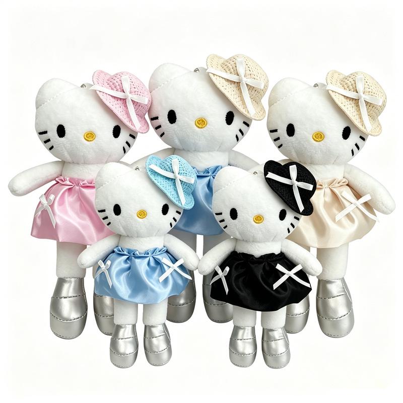 Long-legged White Cat Doll Outfit: Cute Dress-Up Clothes for Female Plush Dolls
