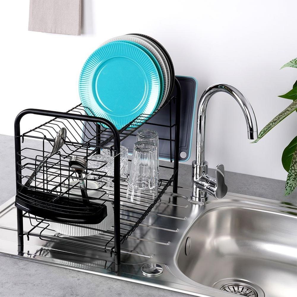 Drainer for Dishes and Cutlery, Two-level, Two-tier, Standing, Hanging