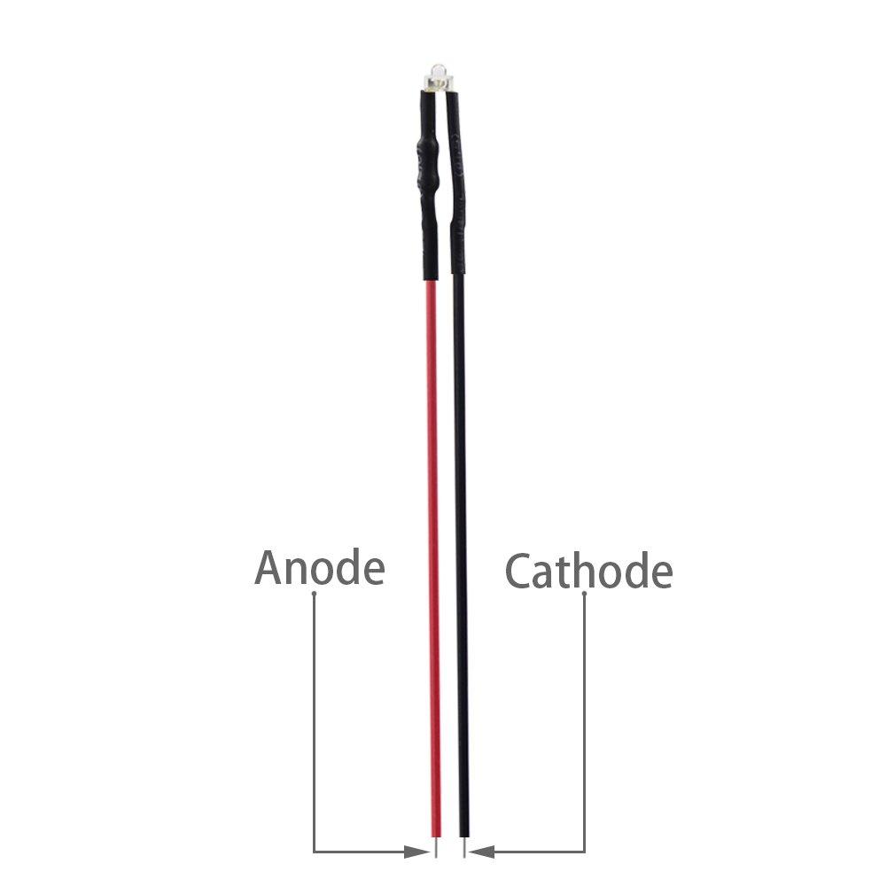 White Chip LEDs with Wiring and Resistors for Diorama Model and More 20-Pack 1.8mm Lighting, Trains, Railways, Buildings,