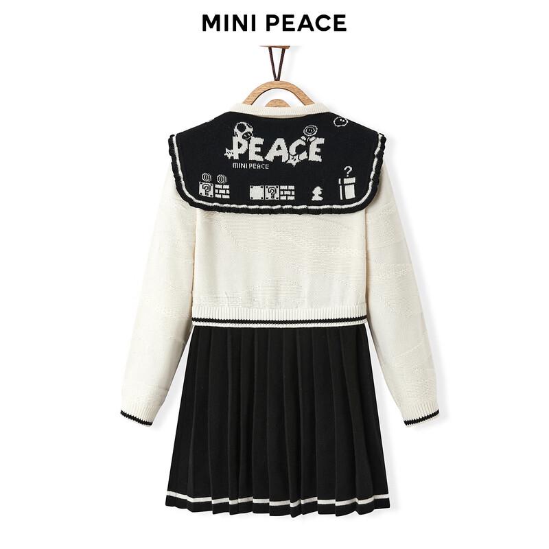 MiniPeace Girls' Winter Long Sleeve Suspender Dress