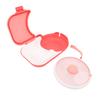 Snack Rotating Container with Lid Sealed Plastic Rotating Snack Storage Box for Outdoor Coral Pink