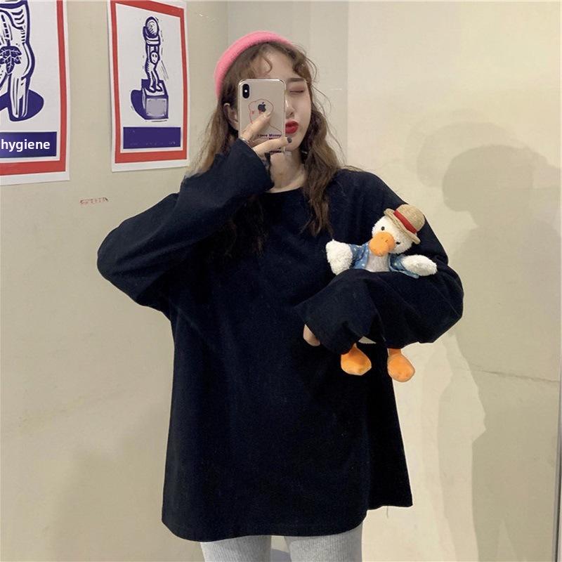 

Жіноча модна універсальна сорочка з довгим рукавом однотонного кольору, колекція весна/осінь 2025 Medium чорний