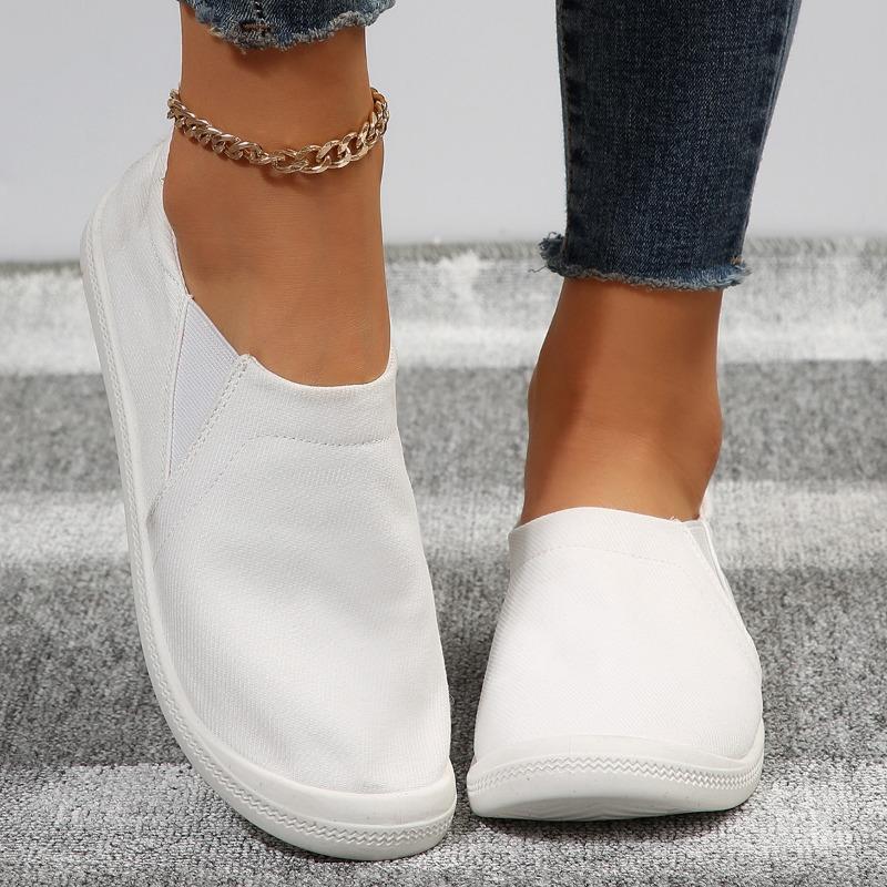 Women's casual single shoes new foot cover canvas breathable flat-bottomed toe shoes
