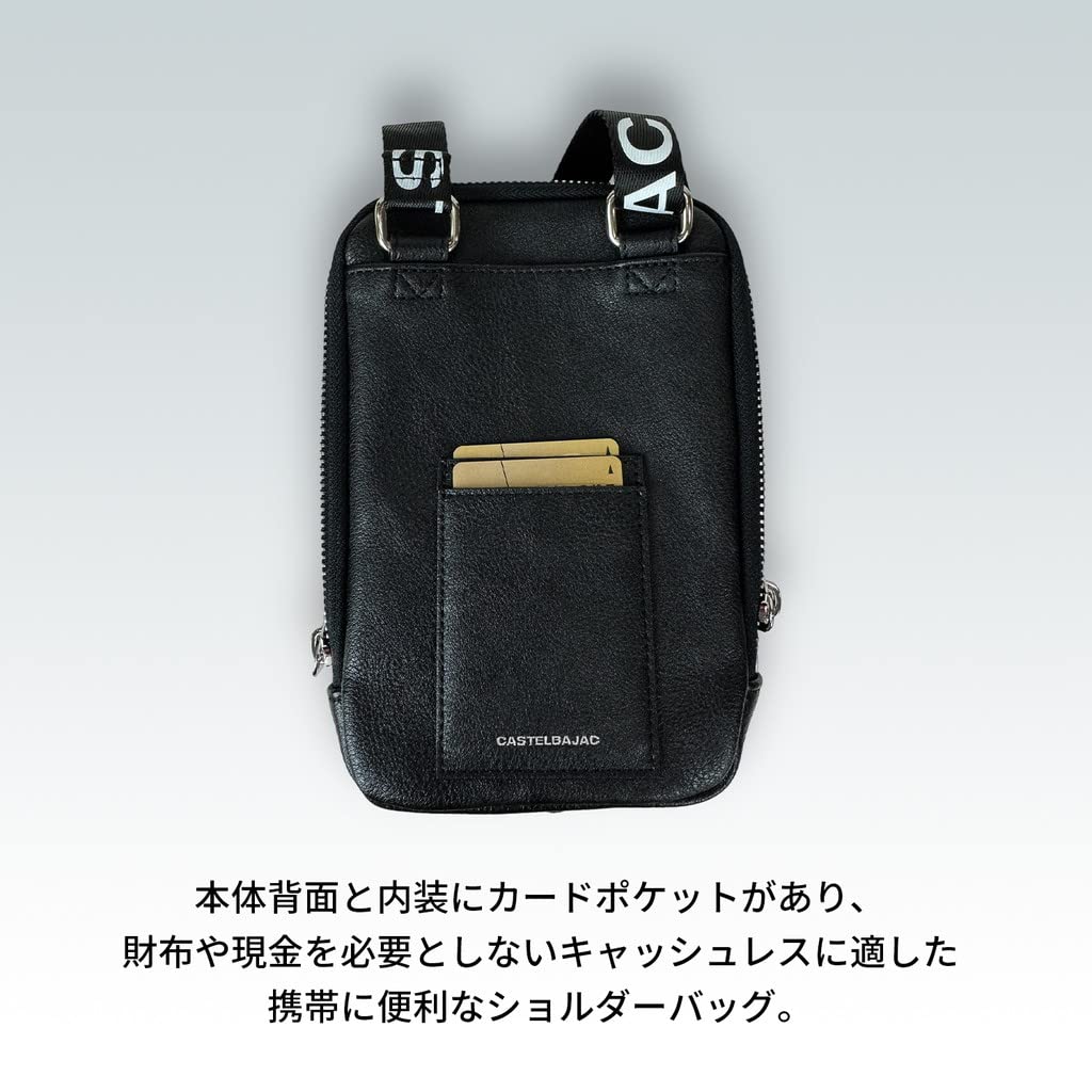Castelbajac Porter Smartphone Shoulder Bag for Men and Women, 041102 (Black)