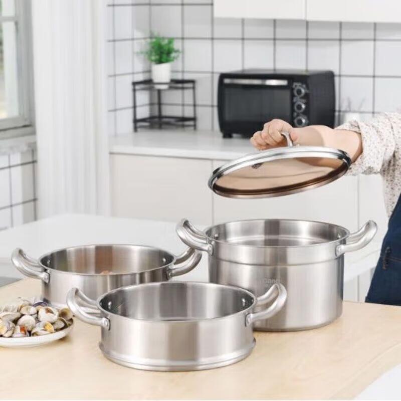 KOBACH 304 Stainless Steel 3-Layer Steamer Pot