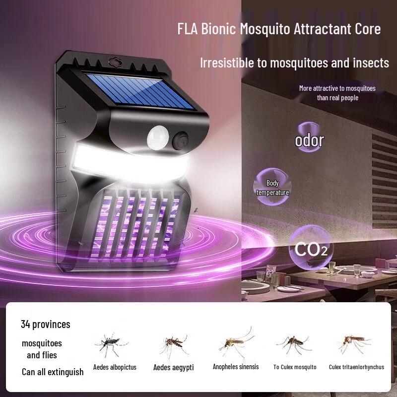 Smart Solar LED Wall Light with Mosquito Killer