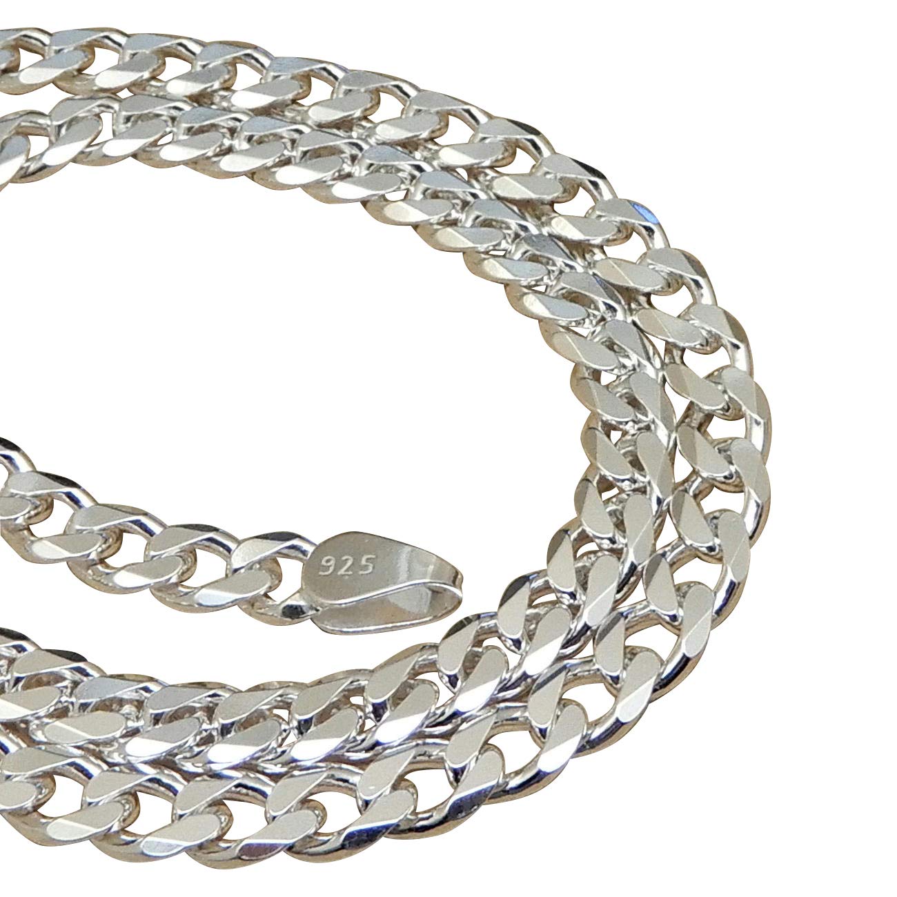 Thick Cuban link 925 sterling silver silver simple and cool Cuban link chain silver Cuban link only [100-point market] necklace, chain, men s