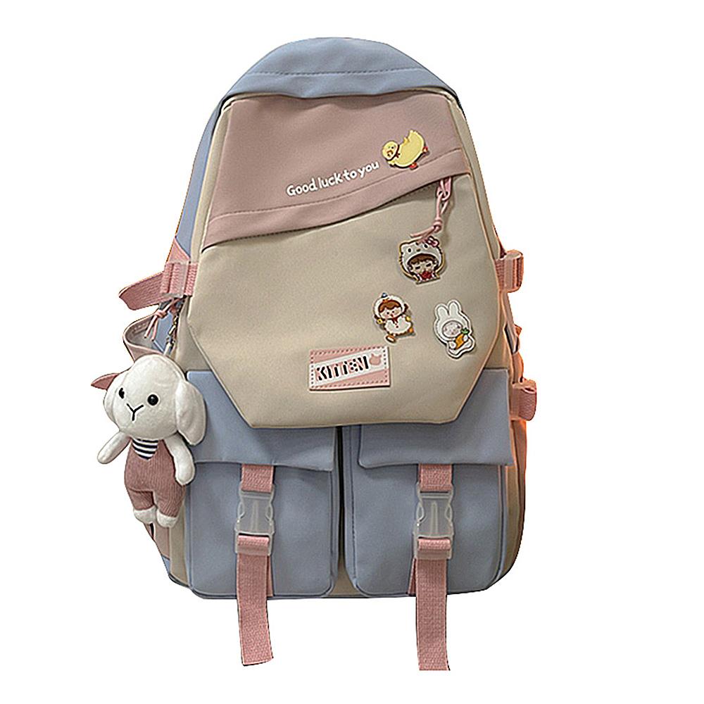 Kawaii Backpack with Pins Kawaii School Backpack Cute Aesthetic Backpack Cute Kawaii Backpackfor Teenage Girls Trave