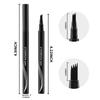 Boobeen Waterproof Eyebrow Pen Microtip Eyebrow Liquid Eyebrow Fork Tip Creates Natural 3D - Pencil, Pen, Eyebrows, Long-Lasting (Black)