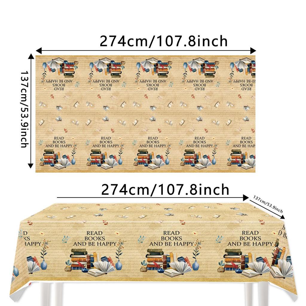 Retro Books Themed Party Supplies: Paper Plates, Napkins, Book Club Tableware & Event Decorations