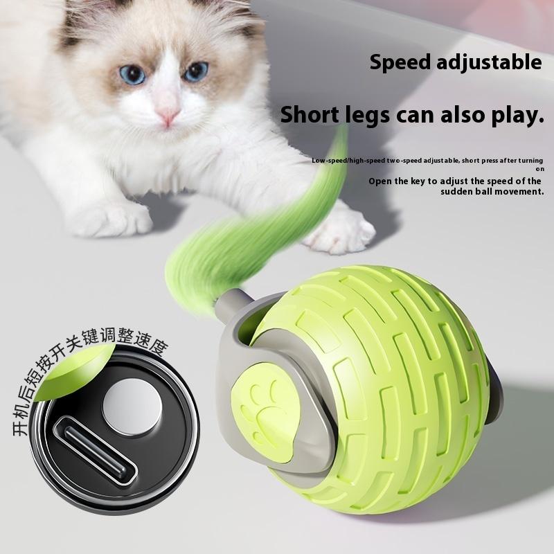 New Interactive Cat Toys Ball Smart Electric Rolling Ball Toys for Cat Kitty Pet Automatic Training USB Rechargeable Cat Toy