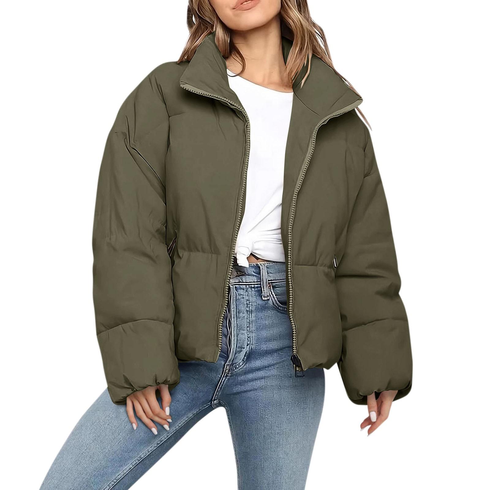 

Женское теплое пальто с принтом на пуговицах, легкое пальто, пальто L армия зеленый