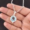 Friendship Day Sale Sky Blue Topaz Gemstone 925 Silver Mother Gift New Pendant PP-2-8