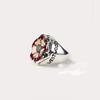 Gilt Copper Cloisonné Enamel Tudor Rose Ring Inspired by Empress Dowager Cixi's Vintage Style