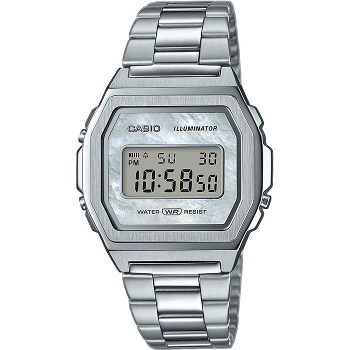 Casio Men s Collection Premium Vintage Quartz Watch, Silver.