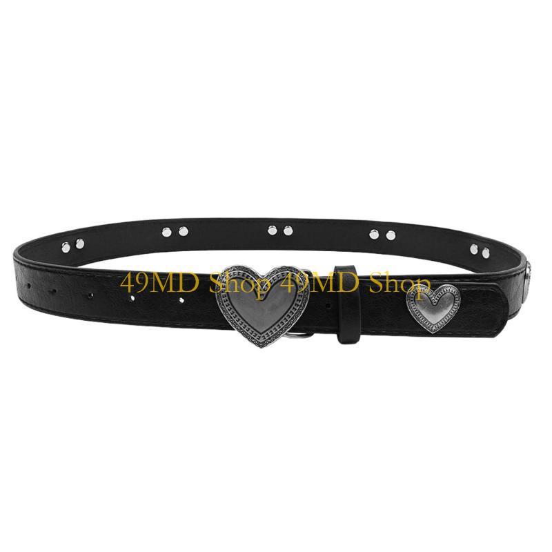 49MD Versatiles Jeans Decorative Belt Gothicism Men Women Waistband Exquisites Belt for Trendy Outfits чёрный