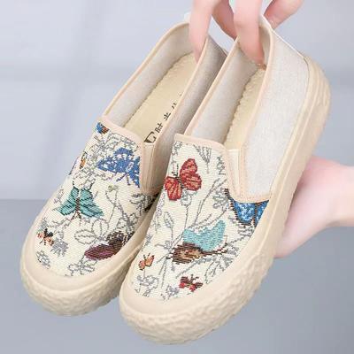 Women's Canvas Shoes, Casual Thick Soled Slip-on Shoes