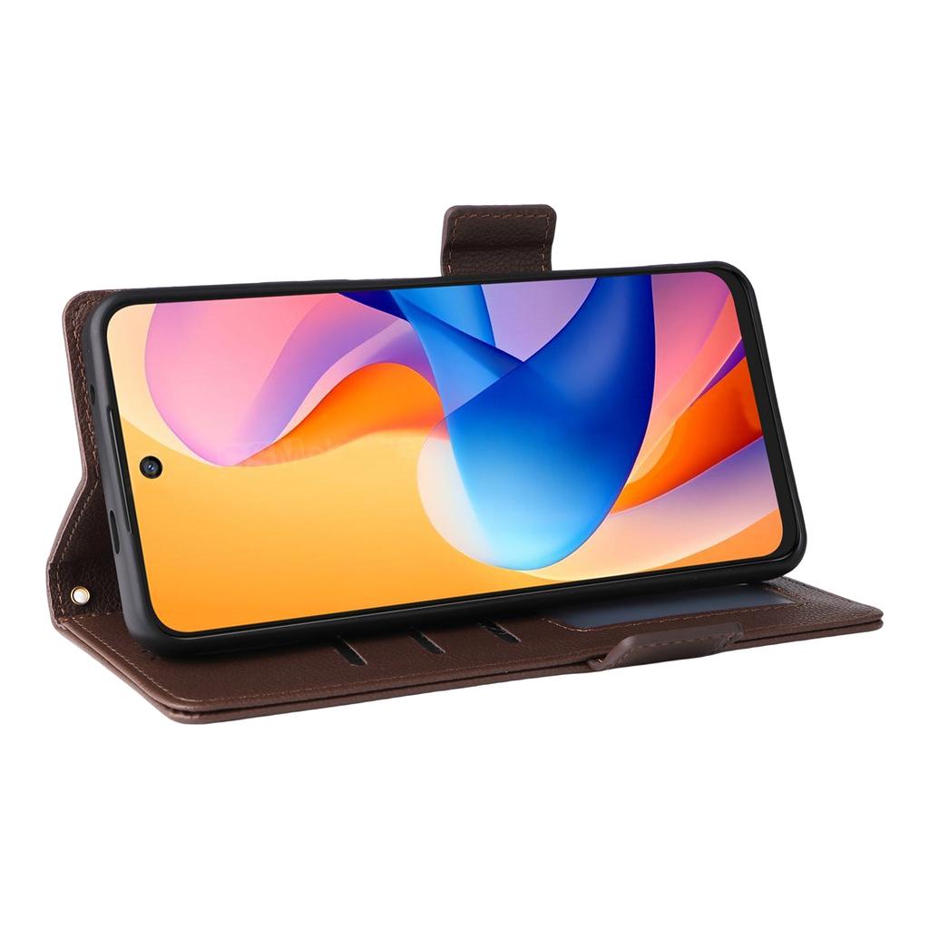 Für TCL 60R 5G/60 5G Hülle mit Handschlaufe Litschi-Textur PU-Leder Brieftasche Handyhülle