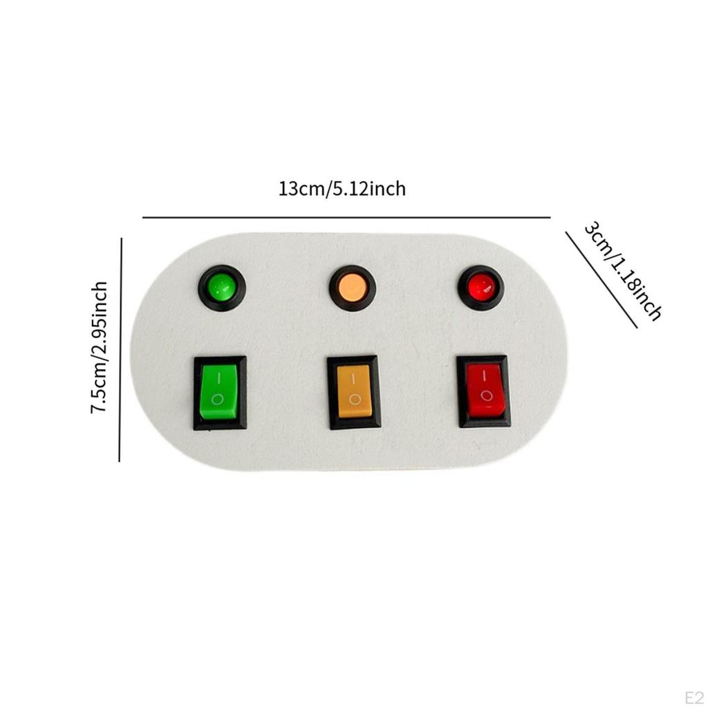 Light Switch Sensory Board Busy Accessories Color Recognition Three Lights Indoor Play