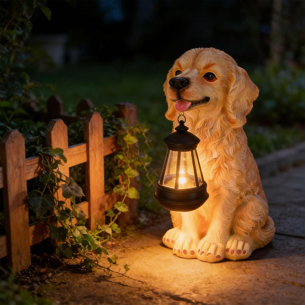 Automatic Sun Light Modeled As Lovely Puppy Great For Gift And Landscape Improvement