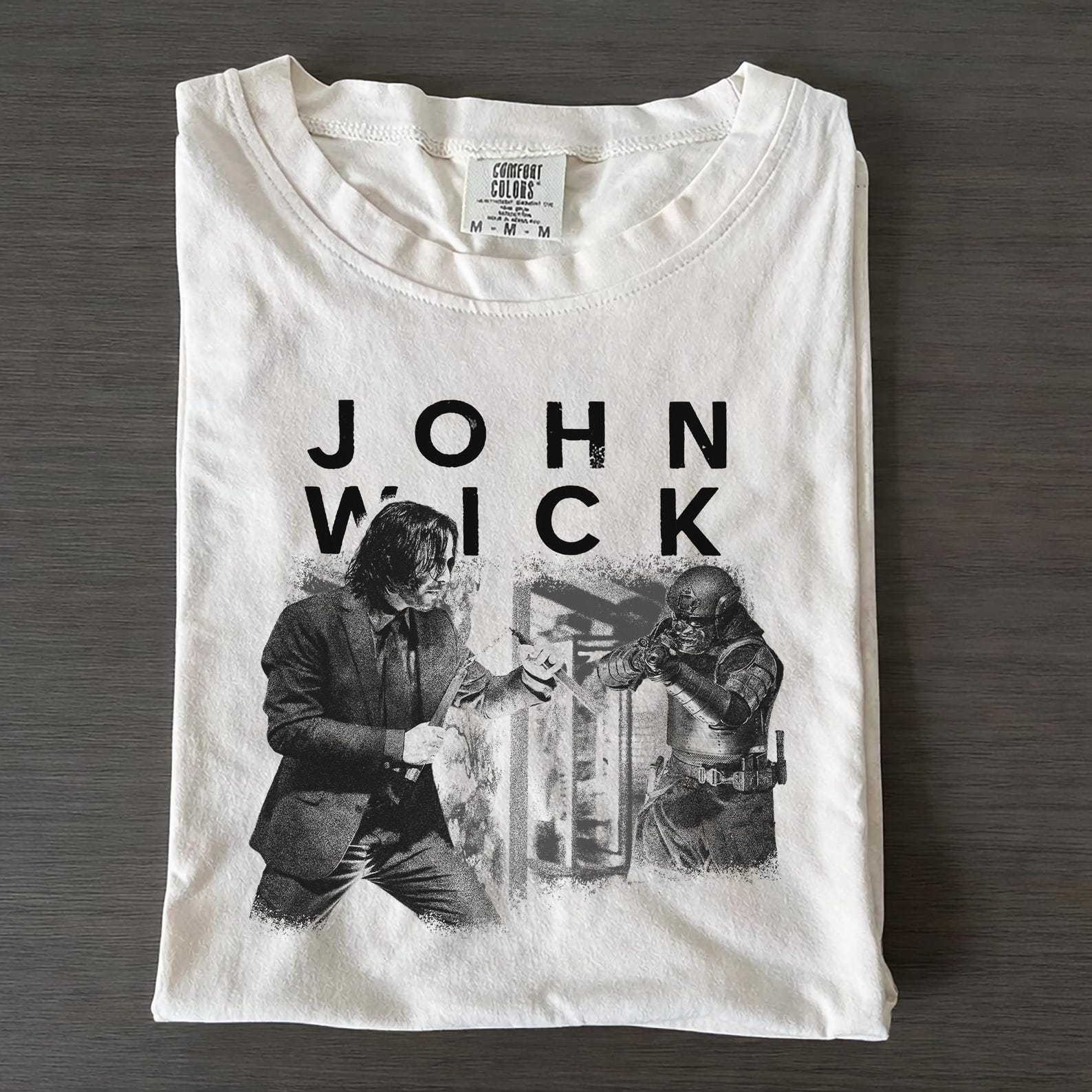 Retro John Wick Shirt, Retro 90s Action Movie Graphic Tee, Vintage Baba Yaga Shirt, Keanu Reeves Fan Shirt, Gift For Movie Lovers XL