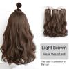 Extensii de păr sintetic, lung, drept, ondulat, ondulat, perucă falsă naturală, cu clipă pentru femeie, o singură bucată pentru femei