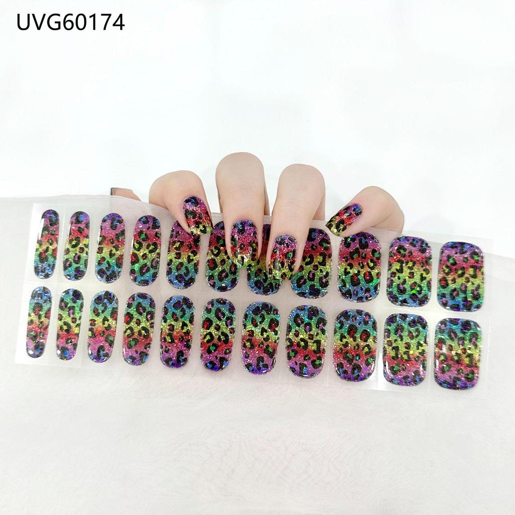 Transparent Nude UV Gel Nail Art Stickers: Semi-Cured, Semi-Baked Manicure Sheets