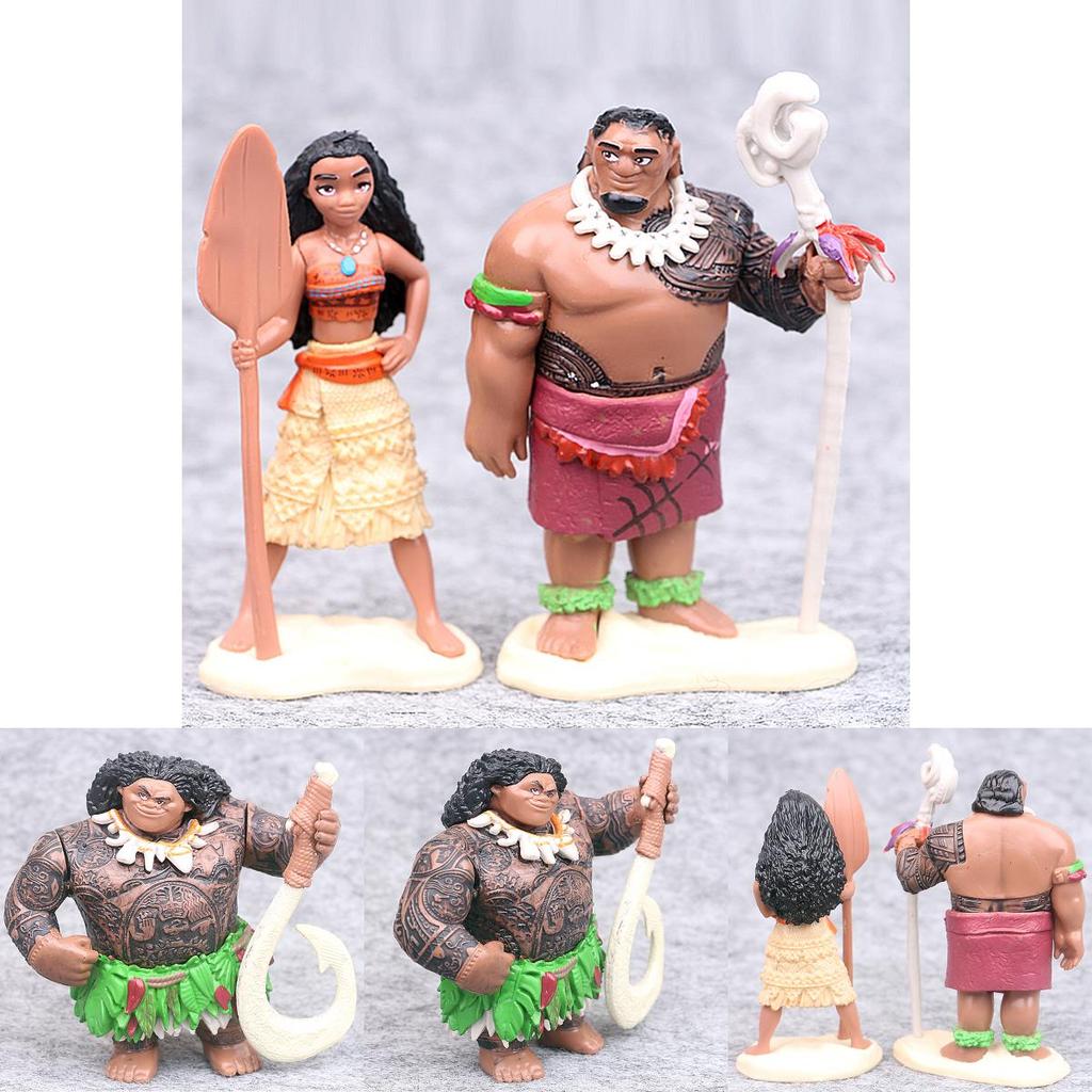 Captivating Moana 6 Pcs Action Figures Dolls Ideal For Playtime And Decoration