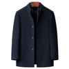 Wool jacket men's stand collar thickened goose down lining woolen coat winter new woolen coat