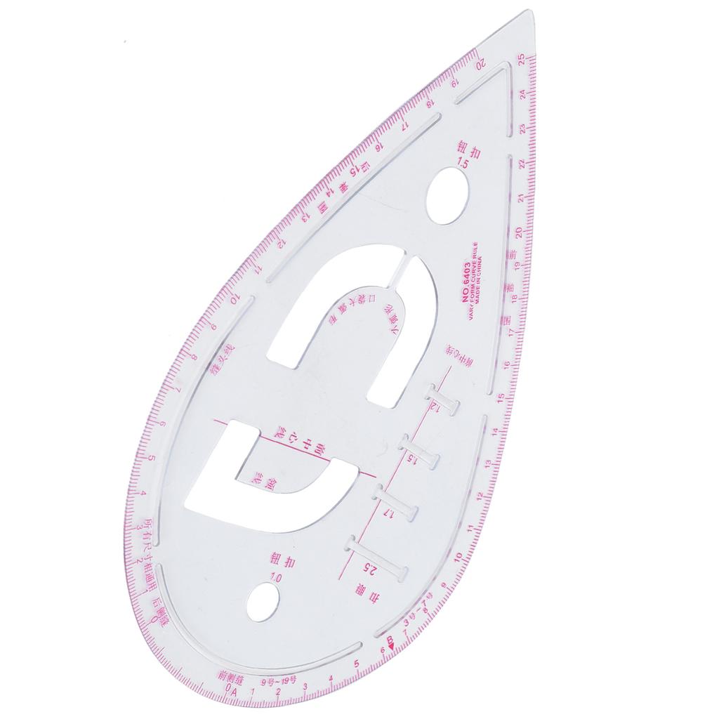 Sleeve Curve Ruler Plastic Tailoring Sewing Button Positioning Proofing Clothing Design Tool