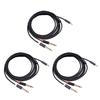 Audiokabel 3,5 mm auf Dual 6,35 mm 1/4 Zoll Stereo Splitterkabel Verstärkeranschluss Audiokabel für PC Laptop Verstärker Mischpult Lautsprecher