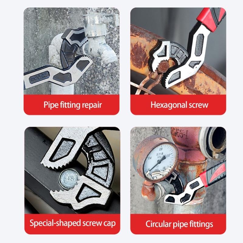 Rustproof Double Head Auto Locking Adjustable Wrench for Reliable Performances in Damp Industrial and Outdoor Applications
