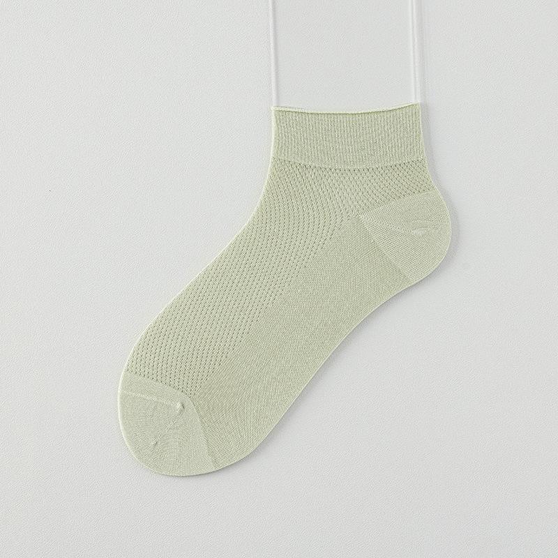 

Женские летние ультратонкие сетчатые дышащие антибактериальные носки с широкой резинкой 1 pair зелёный