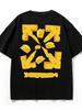 Sommermode Schweres Retro-T-Shirt für Herren mit englischen Buchstaben, 100 % Baumwolle, bedruckt, Rundhalsausschnitt, hochwertiges Casual Fitness Street