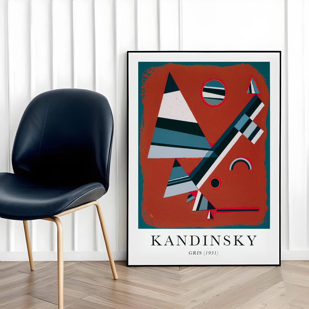 Poster Kandinsky Abstraction Gris