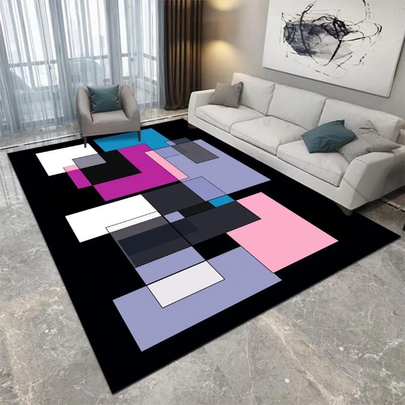 

Преміальні Розкішні Геометричні Килими Золотий Акцент Дизайн Барвистий Абстрактний Візерунок для Сучасного Вітальні Декор 40x60cm