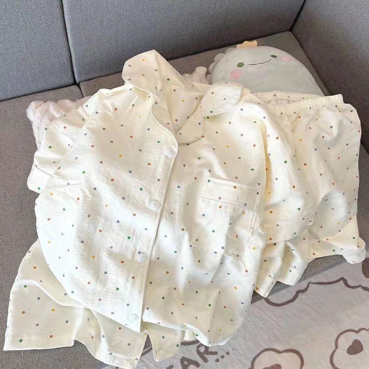 Cotton Sleepwear Set Women Summer Thin Short Sleeve Shorts Comfortable Home Wear For Relaxing