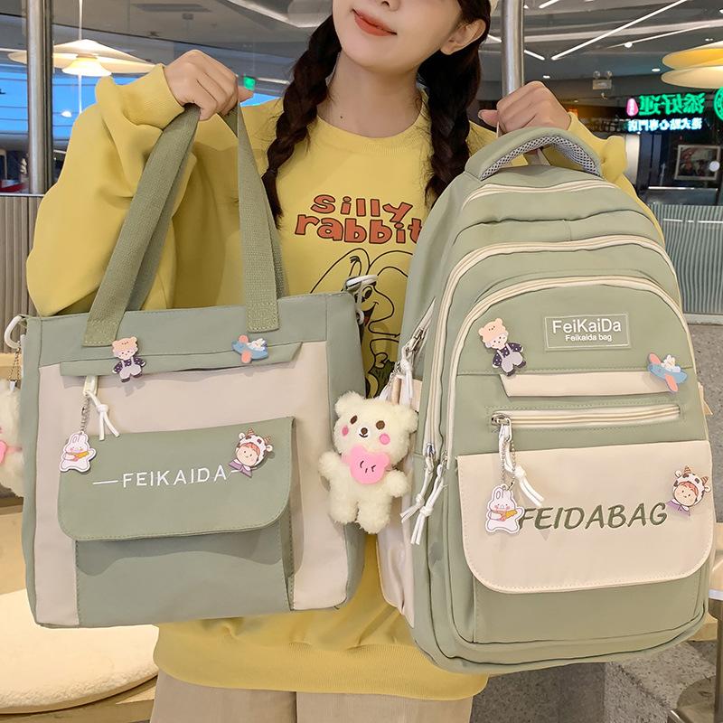 

Schoolbag Children Girls Primary School Junior High School Two Piece Backpack High School Backpack