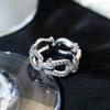V Jinfu's Rose Jinfei's Horseshoe Buckle Diamond Ring Couple Ring