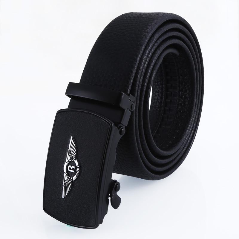Lässiger Auto-Logo Automatikverschluss Grüner Gürtel Bodenmarketing Kratzfest Verschleißfest Ledergürtel