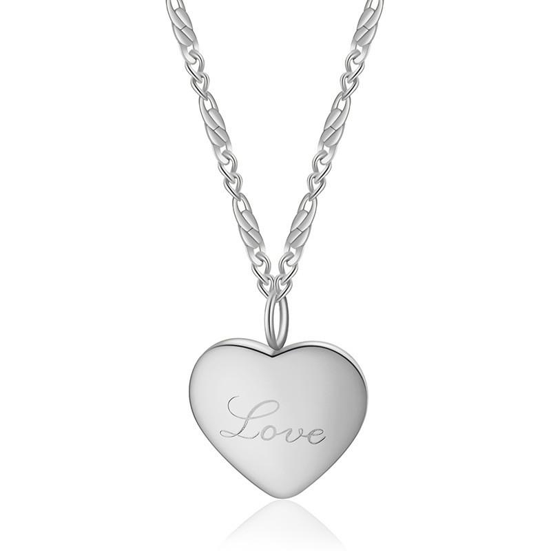

Stylish Heart Shaped Love Necklace For Women With Adjustable Length And Packaging Elegant серебряный