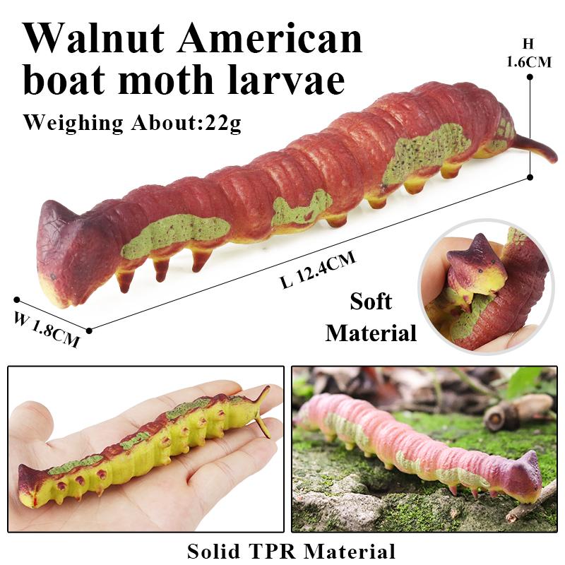 Oenux Insect Animal Wild Reptile Model Soft TPR Mantis Lizard Chameleon Housefly Gekko Action Figures Halloween Trick Kid Toy