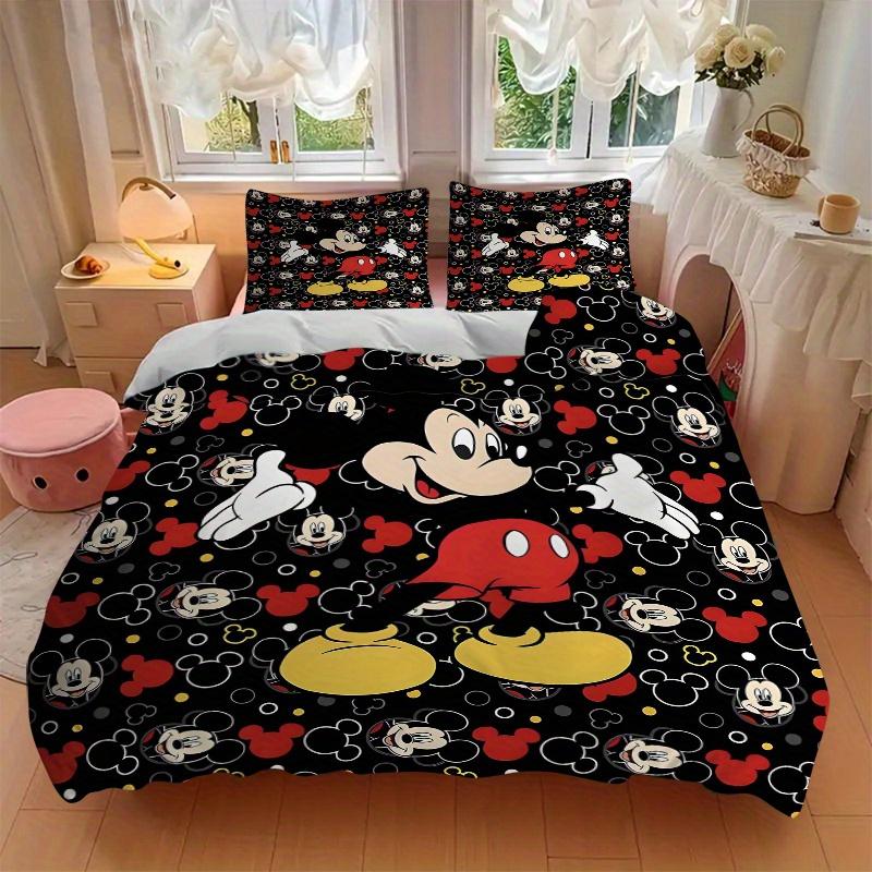 3pcs Mickey Cartoon Disney Bedding Set Includes 1 Quilt Cover and 2 Pillowcases, Comfortable Bedding F060