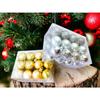 12 Silver and 12 Golden Christmas X-Mass Tree Decoration Balls Hangings Ornaments Tree Balls Merry Christmas Ball Bauble Decoration for Home Party