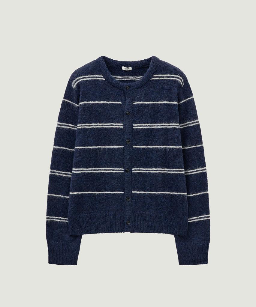 Lmood Theo Striped Mohair Wool Cardigan (3 Colors)